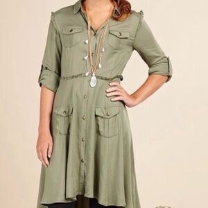 Matilda Jane Women’s Olive Green Dress LIKE NEW medium